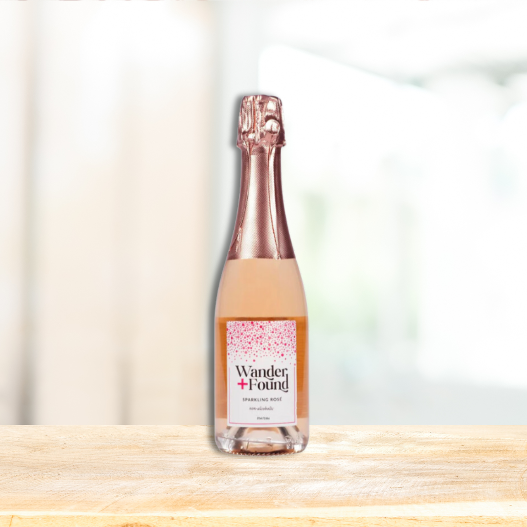 Wander & Found Sparkling Nonacoholic Rosé 12 oz