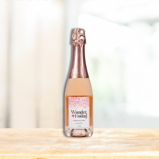 Wander & Found Sparkling Nonacoholic Rosé 12 oz